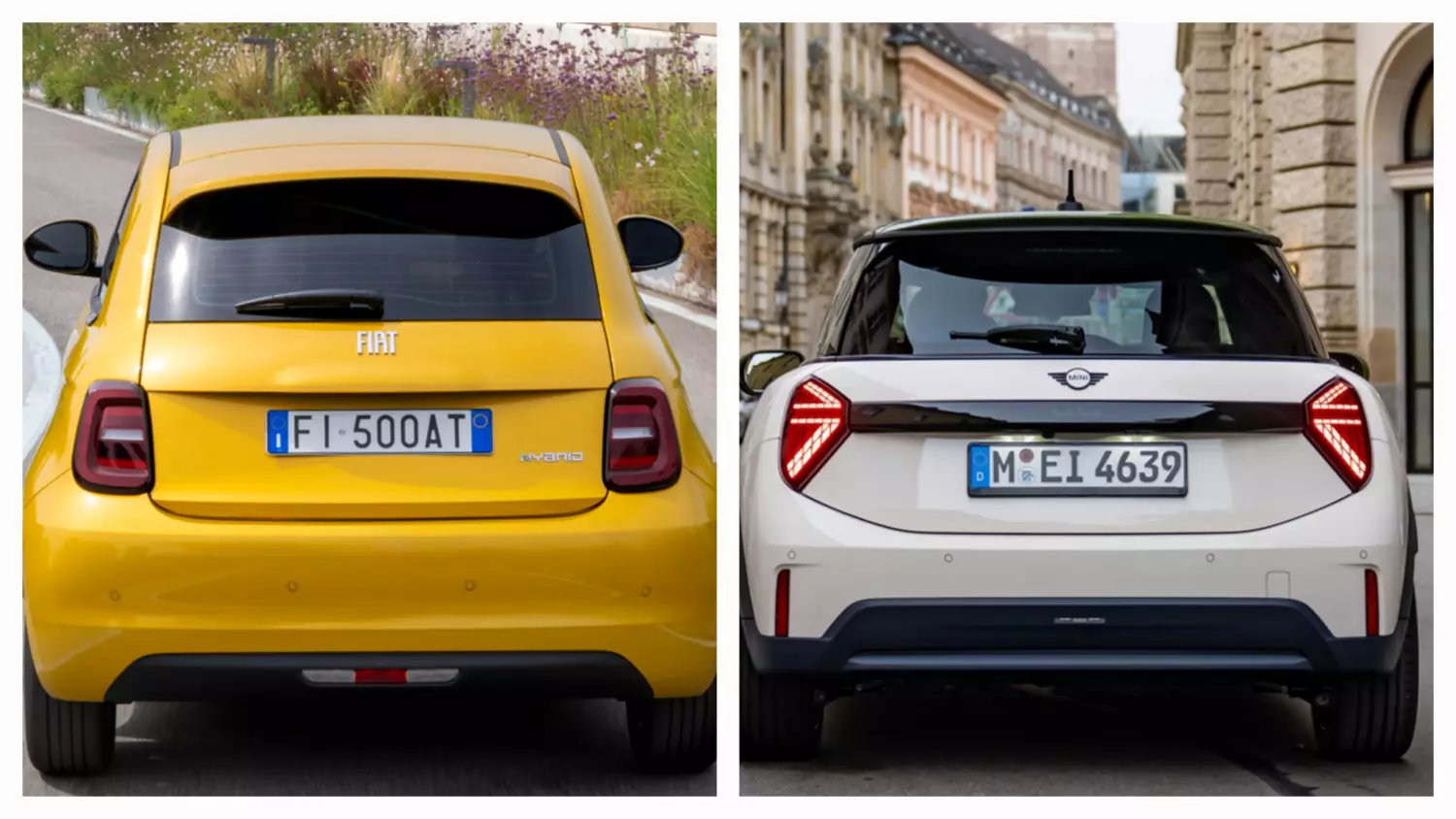 Fiat 500 Hybrid i Mini Cooper